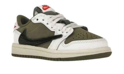Air Jordan 1 Retro Low OG SP Travis Scott Medium Olive (PS) - vue 2