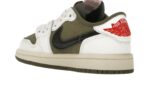 Air Jordan 1 Retro Low OG SP Travis Scott Medium Olive (PS) - vue 4