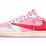 Air Jordan 1 Retro Low OG SP Travis Scott Sail Tropical Pink authentique