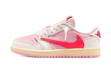 Air Jordan 1 Retro Low OG SP Travis Scott Sail Tropical Pink (PS) authentique
