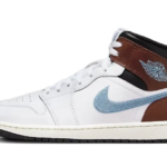 Air Jordan 1 Retro Mid SE Brown Blue Grey authentique
