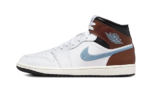 Air Jordan 1 Retro Mid SE Brown Blue Grey authentique