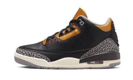 Air Jordan 3 Retro Black Cement Gold authentique