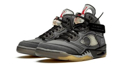 Air Jordan 5 Retro Off-White Black - vue 2