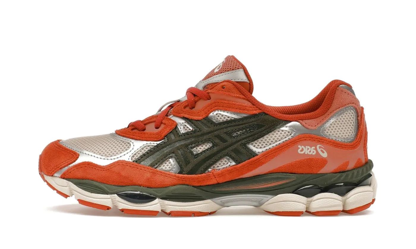 asics-gel-nyc-oatmeal-forest-green-orange-708360 ASICS Gel-NYC Oatmeal Forest Green Orange authentique