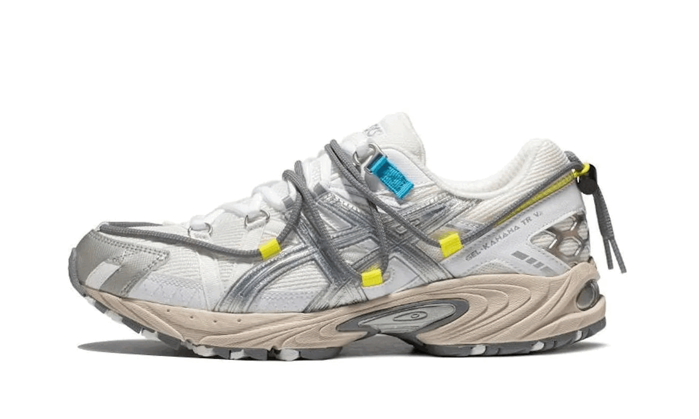 asics-kahana-tr-v2-white-grey-yellow-612850 ASICS Kahana TR V2 White Grey Yellow authentique