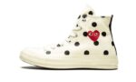 Converse Chuck Taylor All-Star 70s Hi Comme des Garçons PLAY Polka Dot White authentique
