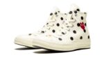 Converse Chuck Taylor All-Star 70s Hi Comme des Garçons PLAY Polka Dot White - vue 2