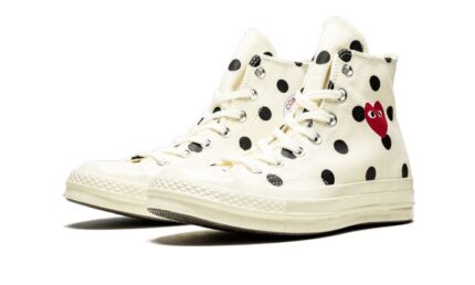 Converse Chuck Taylor All-Star 70s Hi Comme des Garçons PLAY Polka Dot White - vue 2