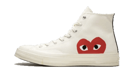 Converse Chuck Taylor All-Star 70s Hi Comme des Garçons PLAY White authentique