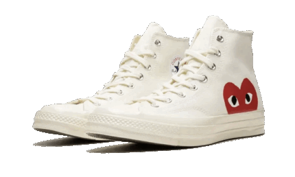 Converse Chuck Taylor All-Star 70s Hi Comme des Garçons PLAY White - vue 2