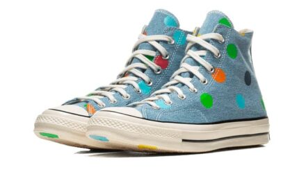 Converse Chuck Taylor All-Star 70s Hi Golf Wang Denim Polka Dots - vue 2