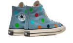 Converse Chuck Taylor All-Star 70s Hi Golf Wang Denim Polka Dots - vue 3