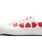 Converse Chuck Taylor All-Star 70s Ox Comme des Garçons PLAY Multi-Heart White authentique