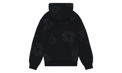 Denim Tears Cotton Wreath Hoodie Black Monochrome - vue 2