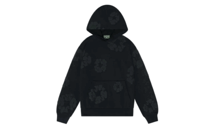 Denim Tears Cotton Wreath Hoodie Black Monochrome authentique