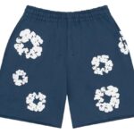 Denim Tears Cotton Wreath Sweatshorts Navy authentique