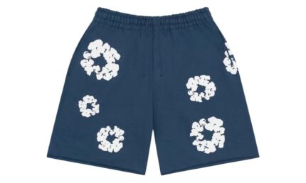 Denim Tears Cotton Wreath Sweatshorts Navy authentique