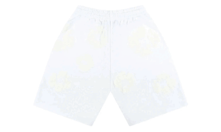 Denim Tears Mono Cotton Wreath Shorts White - vue 2