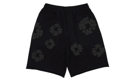 Denim Tears Mono Wreath Sweatshorts Black - vue 2