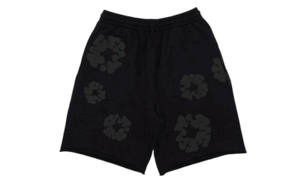 Denim Tears Mono Wreath Sweatshorts Black authentique