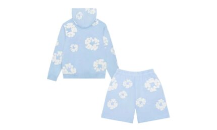 Denim Tears The Cotton Wreath Powder Blue — Set (Hoodie & Shorts) - vue 2