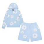 Denim Tears The Cotton Wreath Powder Blue — Set (Hoodie & Shorts) authentique