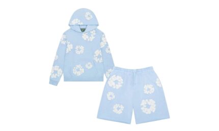 Denim Tears The Cotton Wreath Powder Blue — Set (Hoodie & Shorts) authentique