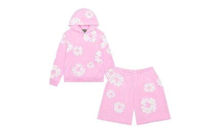 Denim Tears The Cotton Wreath Powder Pink — Set (Hoodie & Shorts) authentique