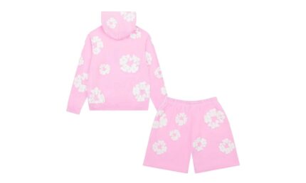 Denim Tears The Cotton Wreath Powder Pink — Set (Hoodie & Shorts) - vue 2