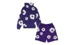 Denim Tears The Cotton Wreath Purple — Set (Hoodie & Shorts) - vue 2