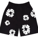 Denim Tears The Cotton Wreath Shorts Black authentique