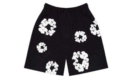 Denim Tears The Cotton Wreath Shorts Black authentique