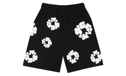 Denim Tears The Cotton Wreath Shorts Black - vue 2