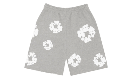 Denim Tears The Cotton Wreath Shorts Grey - vue 2