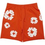 Denim Tears The Cotton Wreath Shorts Orange authentique