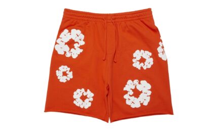 Denim Tears The Cotton Wreath Shorts Orange authentique