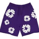 Denim Tears The Cotton Wreath Shorts Purple authentique