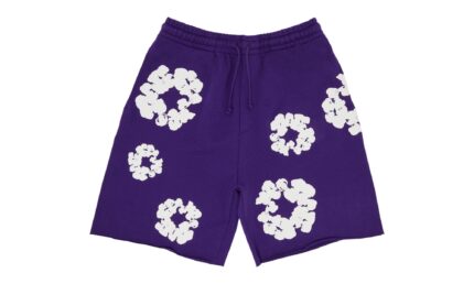 Denim Tears The Cotton Wreath Shorts Purple authentique