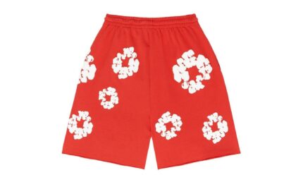 Denim Tears The Cotton Wreath Shorts Red - vue 2