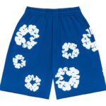 Denim Tears The Cotton Wreath Shorts Royal Blue authentique