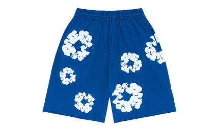 Denim Tears The Cotton Wreath Shorts Royal Blue authentique