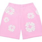 Denim Tears The Cotton Wreath Sweat Shorts Powder Pink authentique