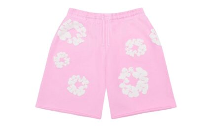 Denim Tears The Cotton Wreath Sweat Shorts Powder Pink authentique
