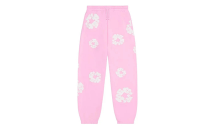 Denim Tears The Cotton Wreath Sweatpants Powder Pink authentique