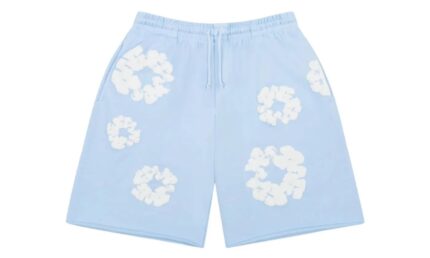 Denim Tears The Cotton Wreath Sweatshorts Powder Blue authentique