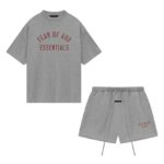 Fear of God Essentials Dark Heather — Set (T-Shirt & Shorts) authentique