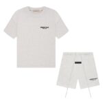 Fear of God Essentials Light Oatmeal — Set (T-Shirt & Shorts) authentique