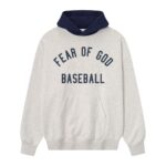 Fear of God Essentials MLB Sport Hoodie Oatmeal Heather/Midnight Navy authentique