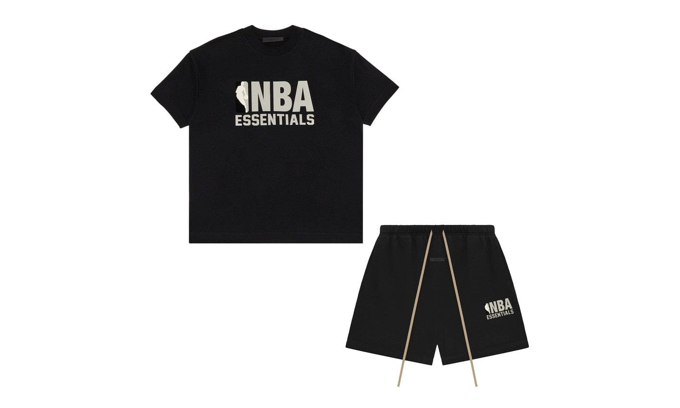 fear-of-god-essentials-x-nba-blackblack-set-t-shirt-shorts-416840 Fear of God Essentials x NBA Black/Black — Set (T-Shirt & Shorts) authentique